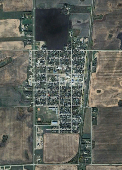 Town of Wakaw aerial view
